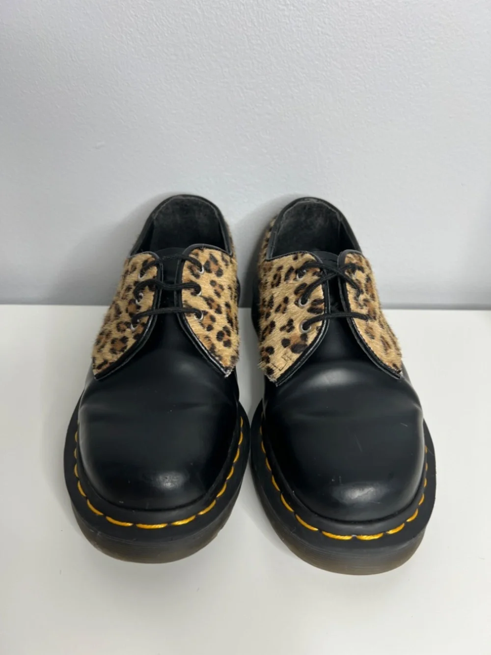 Dr. Martens 1461 Leopard Hair-On Leather Oxford Shoes US 6 EU 37 Rare
